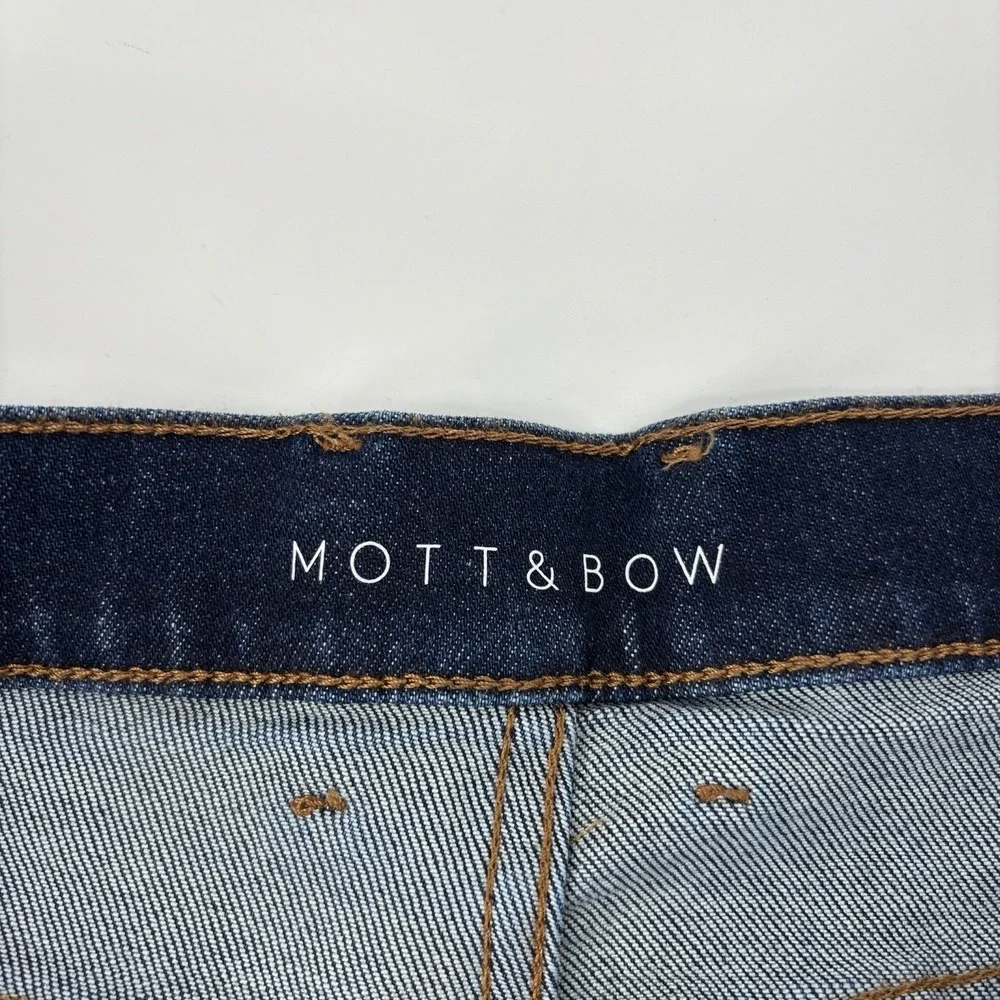 MOTT & BOW Slim Dark Blue Jeans Men's Size 38x30 Straight‎ Leg Organic Cotton